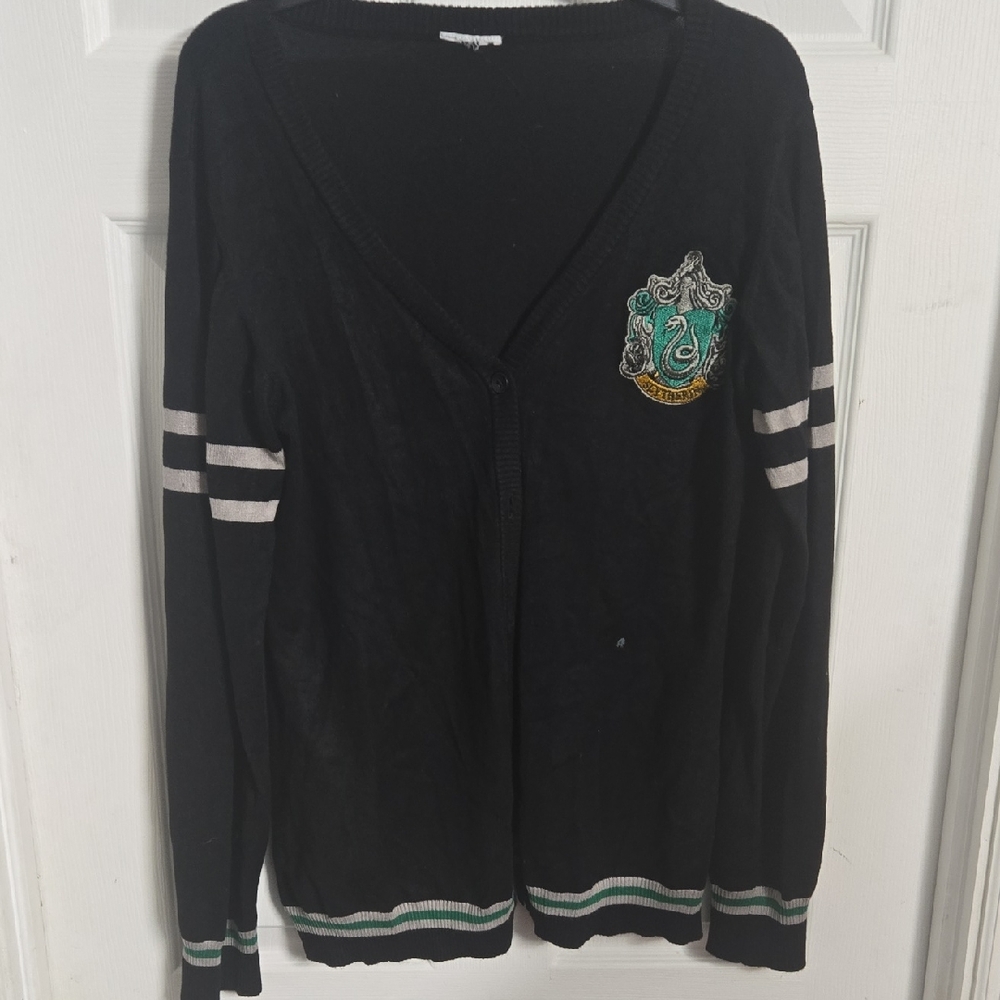 Black Button Down Shirt with Crest